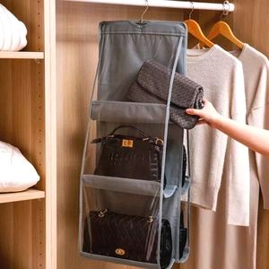 Hanging Purse Organizer for Large Handbags Closet Sorage Hanger Space Sa…